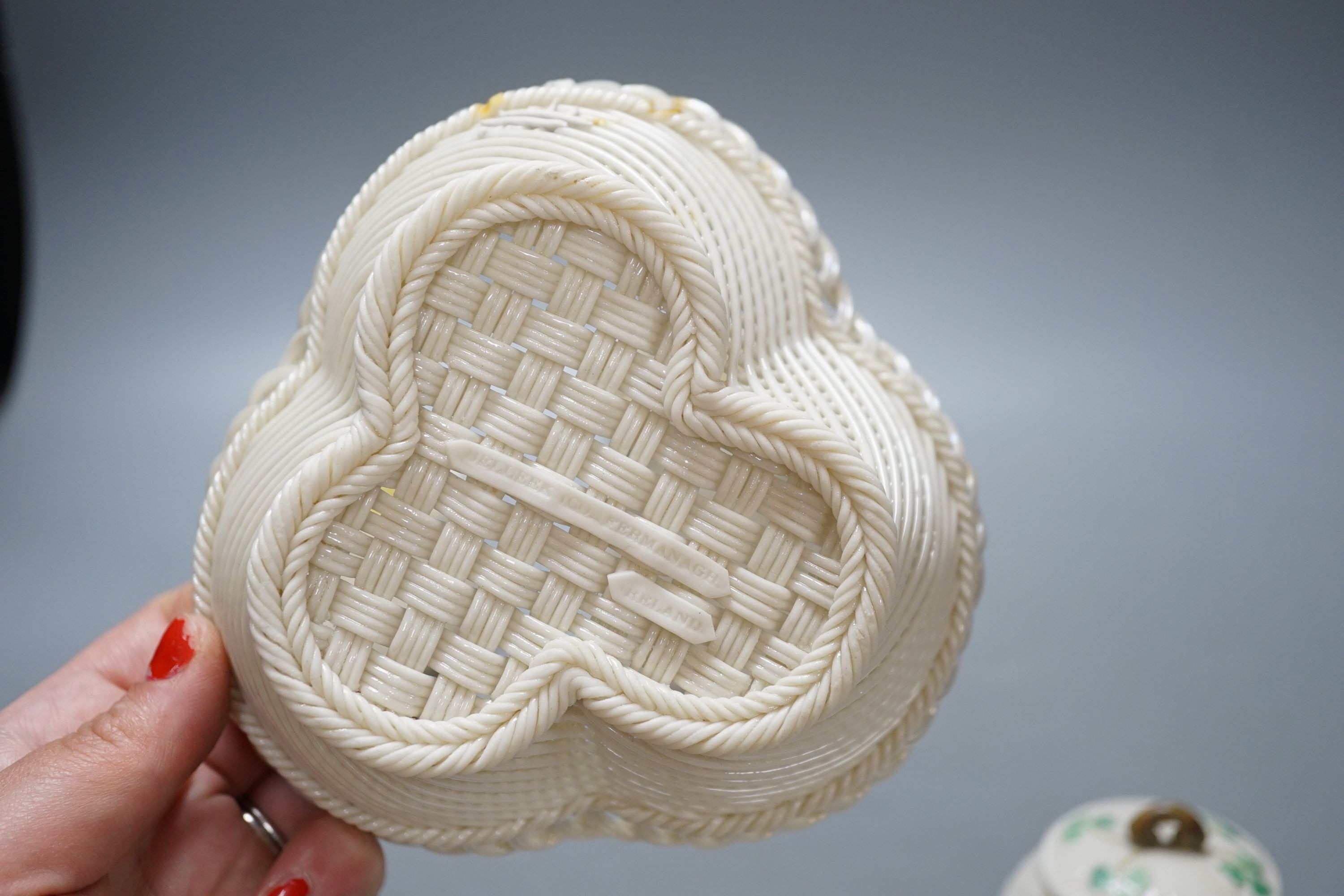 A group of five Belleek wares